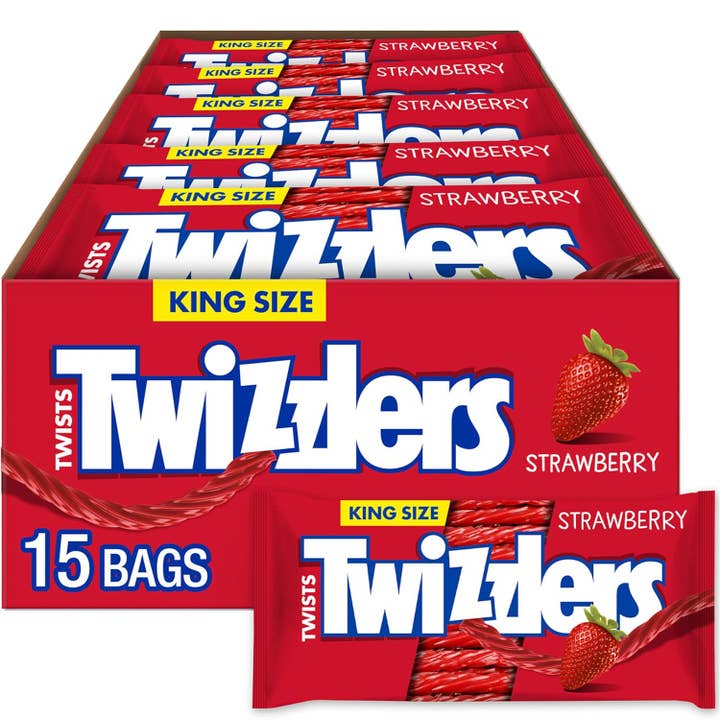 Snacky Candy – Alcaçuz por atacado – Twizzlers Tamanho King 15un 142g