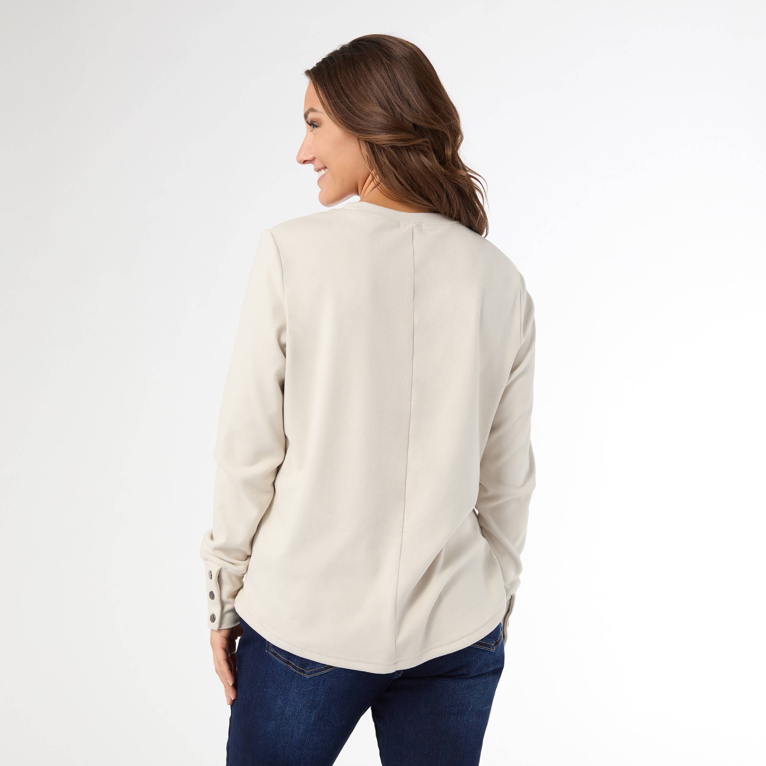 COCO + CARMEN - Wholesale Shirt - Women's - Alexis Super Soft Top with Snap Cuff5