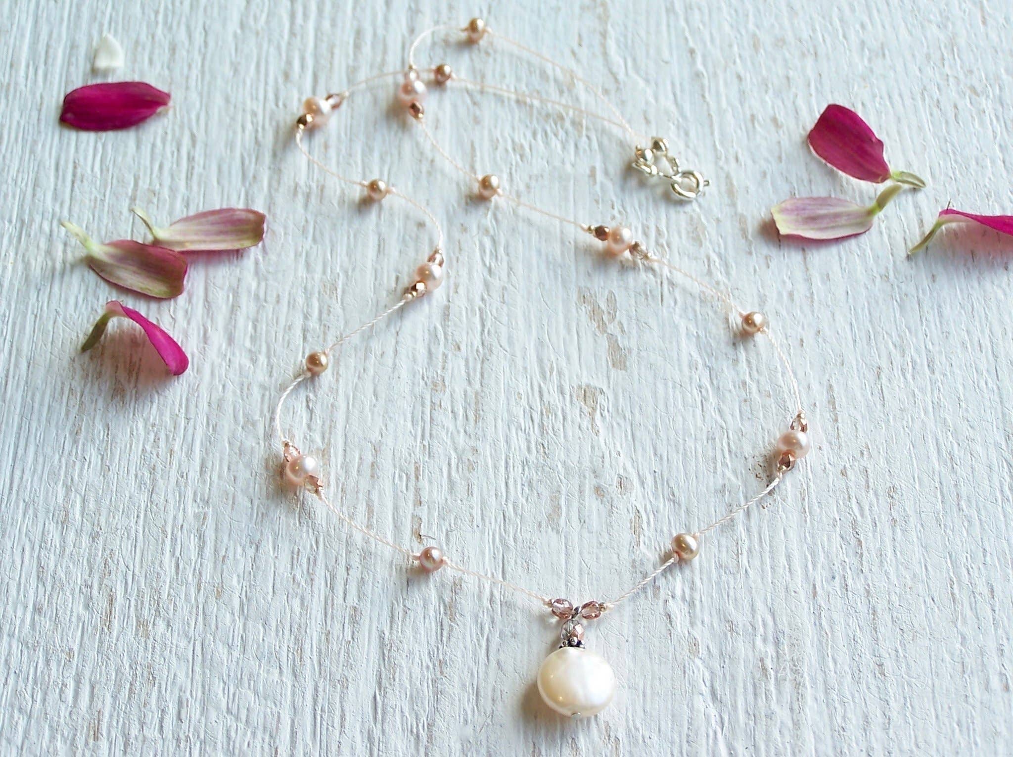 Jo Bird Jewelry - Wholesale Beaded/Pearl Necklace - Knotted Pearl Necklace - Center Yourself Necklace0