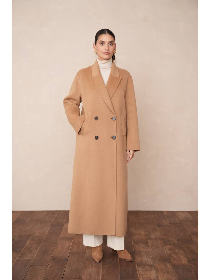 Attentif Paris - Wholesale Coat - Women's - Extra-long oversized hand-sewn wool blend coat25