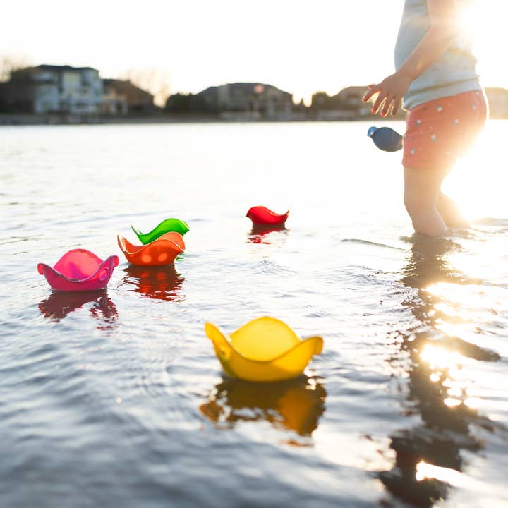 Fat Brain Toy Co. - Wholesale Stacking Rings Game - Baby - Bilibo Mini by MOLUK - 6 Color Combo Pack - Classic1