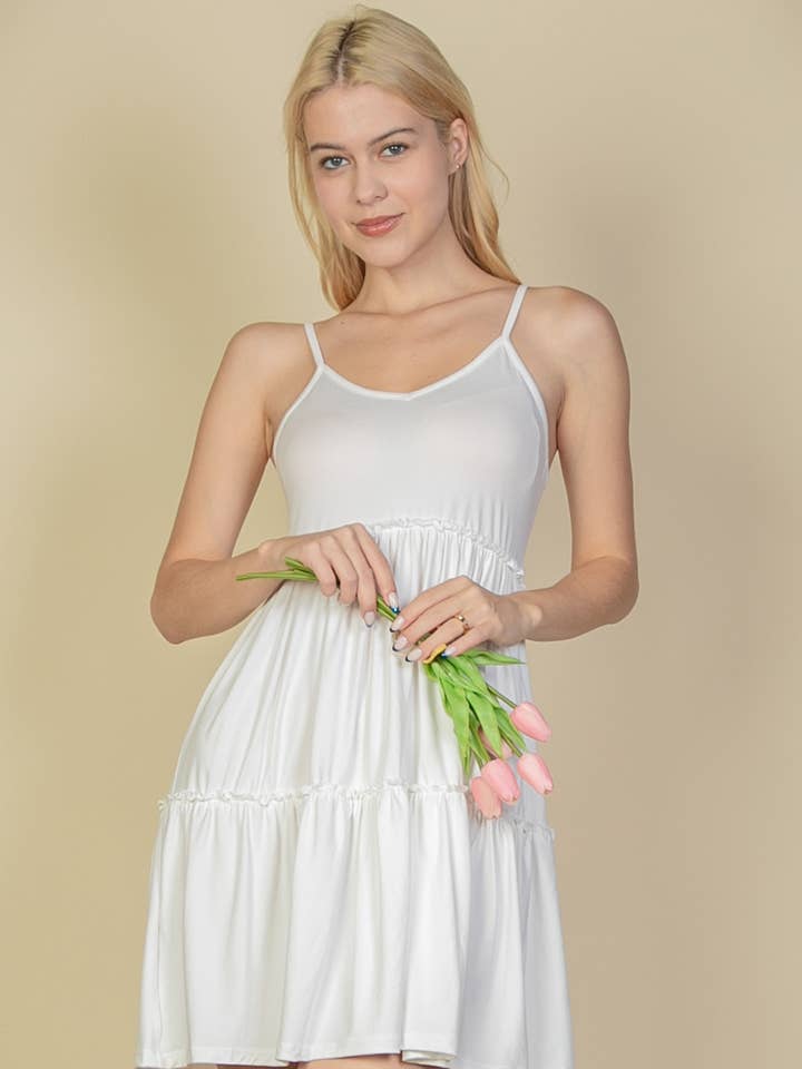 Tiered Cami Swing Dress for wholesale by CAPELLA APPAREL