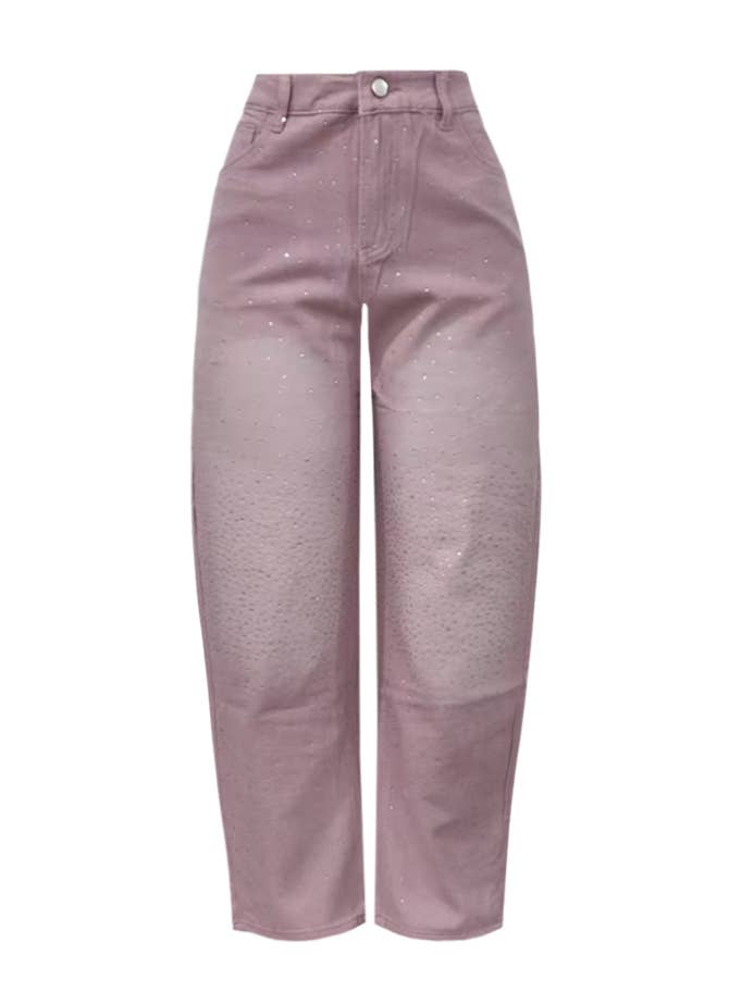 Fashionable Starry Rhinestone Jeans Casual Pants for wholesale by Rosa Clothing