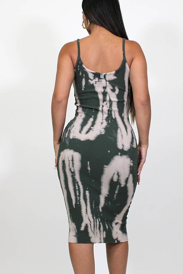 Junie - Wholesale Dress - Women's - TIE-DYE CAMI CALF-LENGTH KNIT DRESS7
