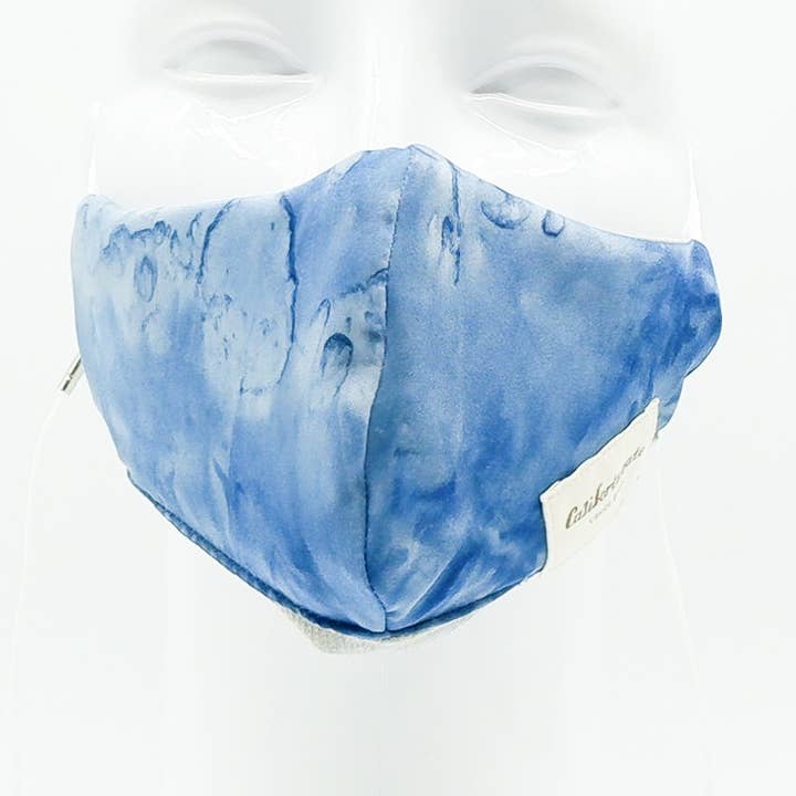 Maskdanna by Califortunate - Wholesale Non-Medical Disposable Mask - MVSK SILKY TIE DYE BLUE