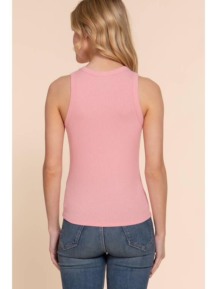 Active Basic | Active USA – Großhandel Strickoberteil – Damen – Ärmelloses Rippstrickoberteil mit Rundhalsausschnitt 1