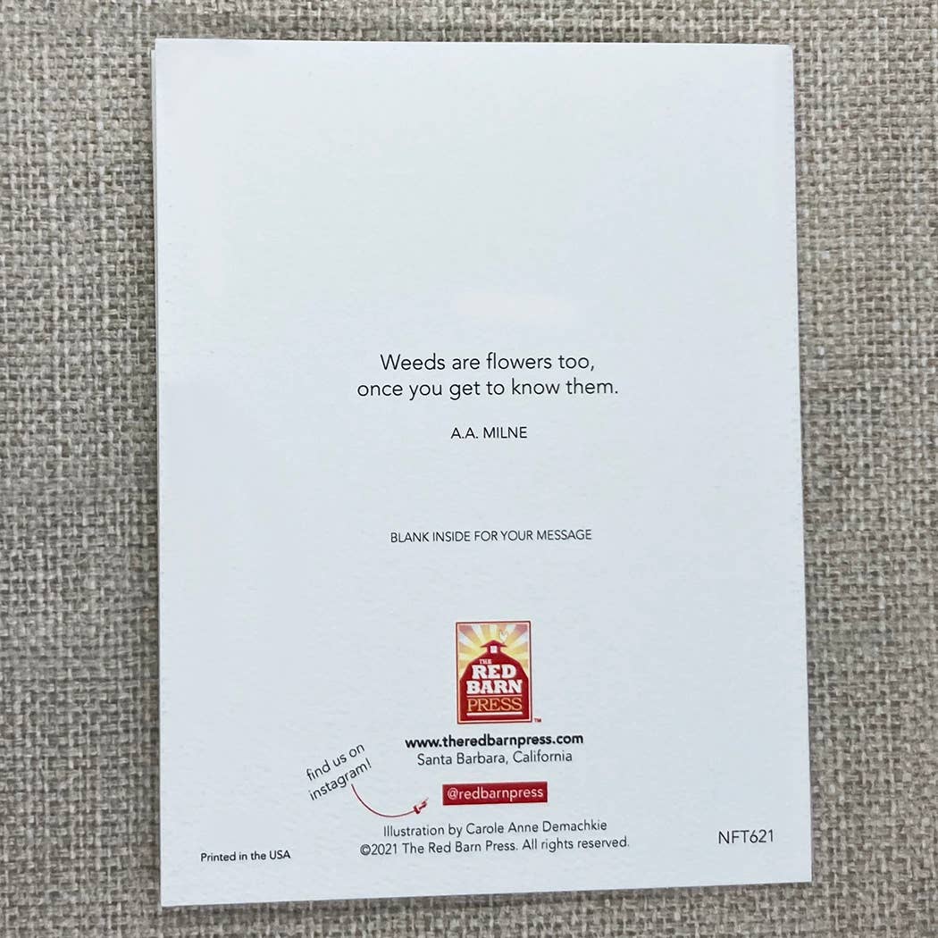 The Red Barn Press - Vente Carte de vœux classique - Carnet floral | Illustration botanique de chardon moderne1