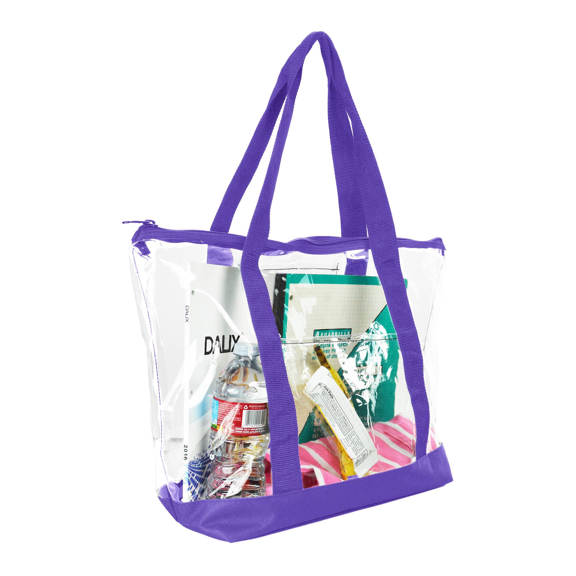 Dalix - Vente Tote bag – femme - Dalix sac transparent de sécurité à bandoulière pour travail et courses22
