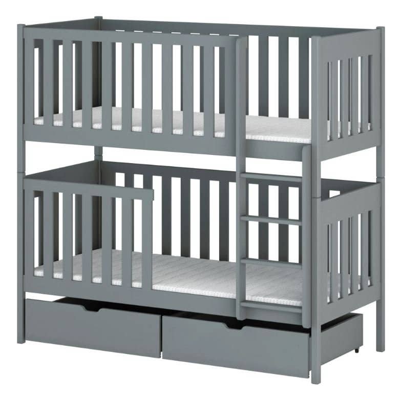 SCANDINAVIAN STORIES by MARTON - Vendita all'ingrosso Letto - Bambini e neonati - Letto a castello Damon / 2 letti singoli 90 x 200 cm con contenitori4