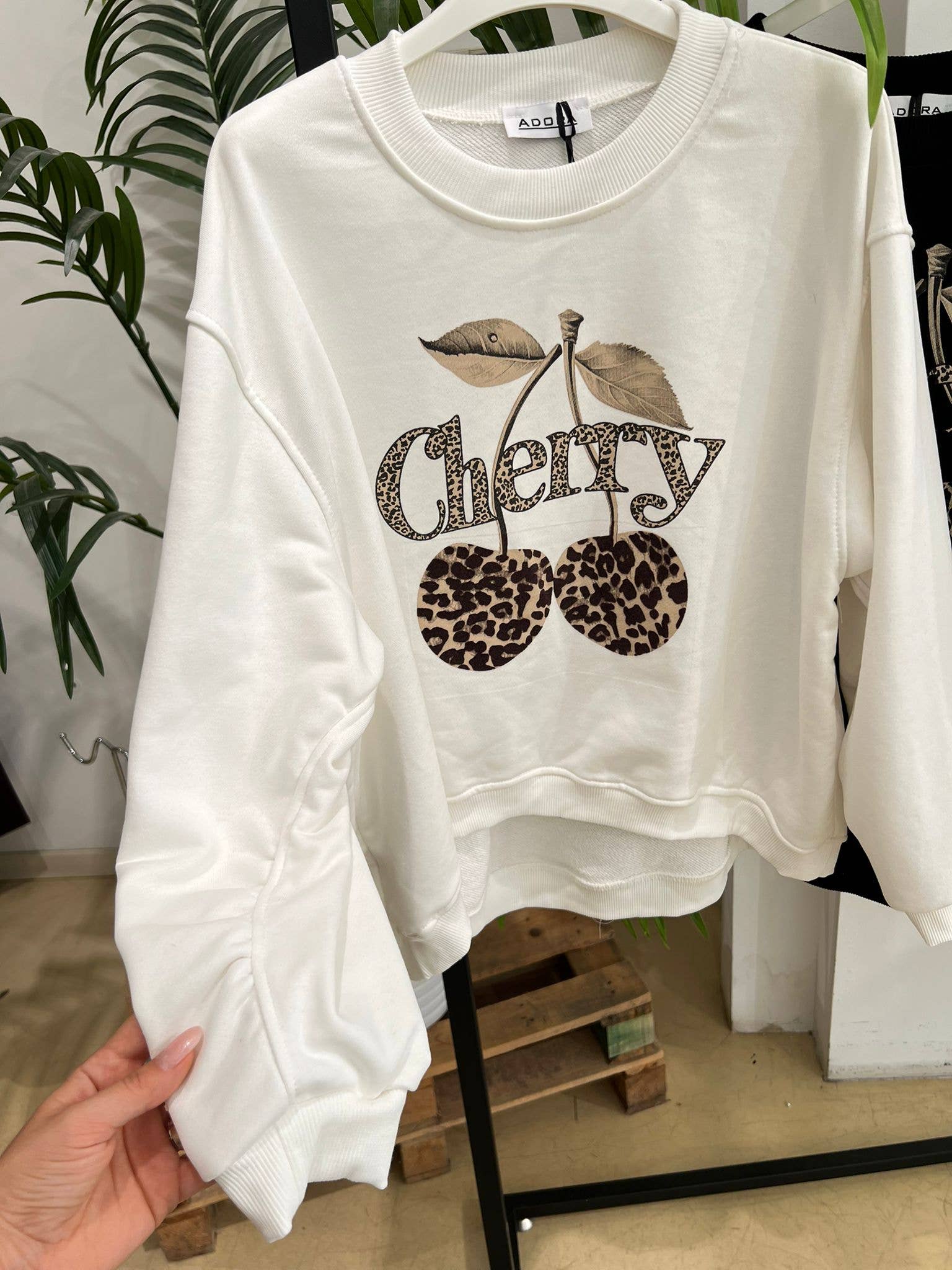 ADORA - Wholesale Graphic Sweatshirt - Women's - CHERRY Sweatshirt1