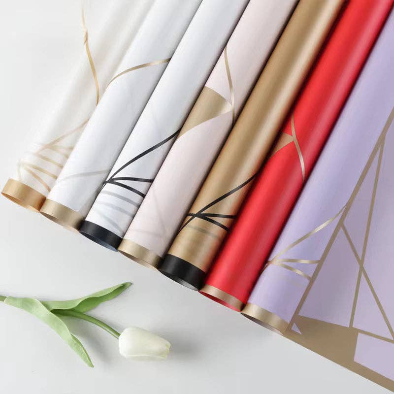 Elegant Design Supply - Wholesale Wrapping Paper Roll - Geometry Flower Wrapping Paper (20pcs/bag)5