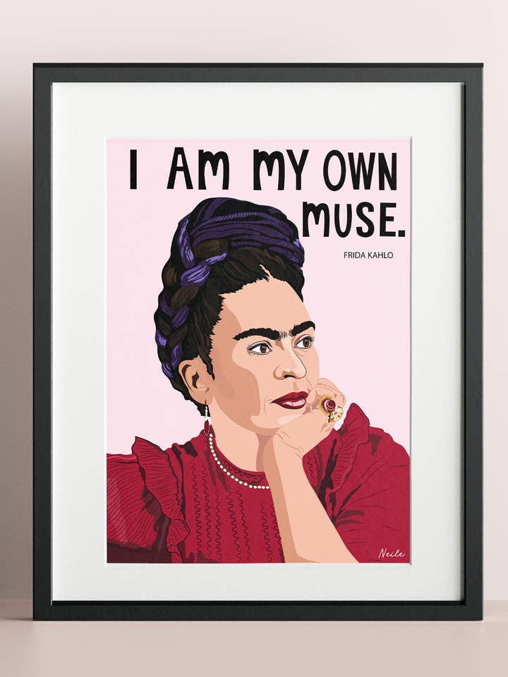 Impression A4 de Frida Kahlo pour la vente par Niamheile Design