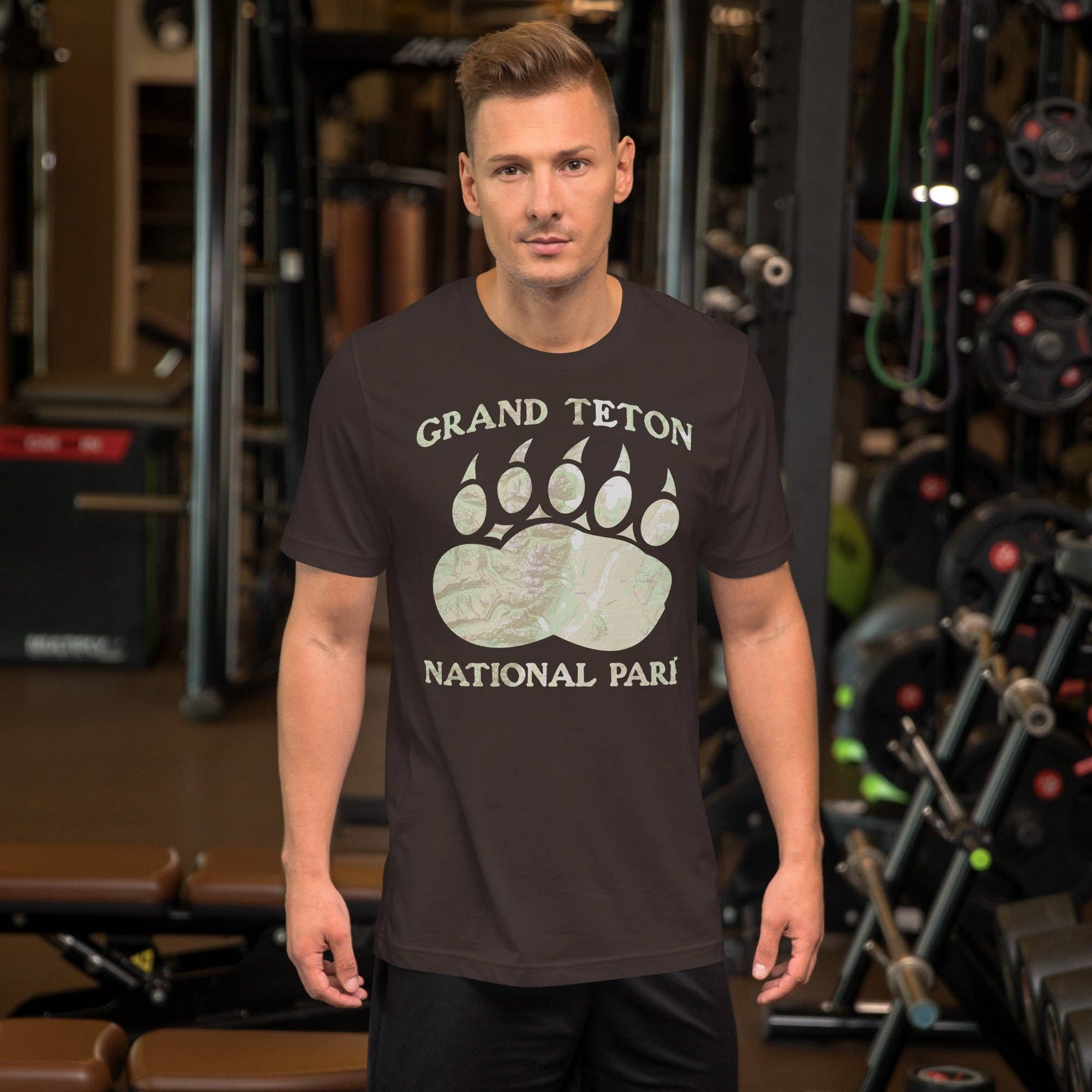 Park Service Apparel - Wholesale Screen Printed T-Shirt - Unisex - Grand Teton Bear Claw Topo T-shirt2