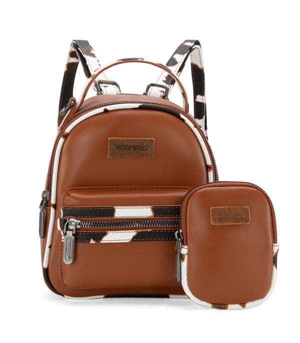 South End Clothing and Apparel L.L.C – wholesale Backpack – Women's – Wrangler Cow Print Mini Backpack Set
