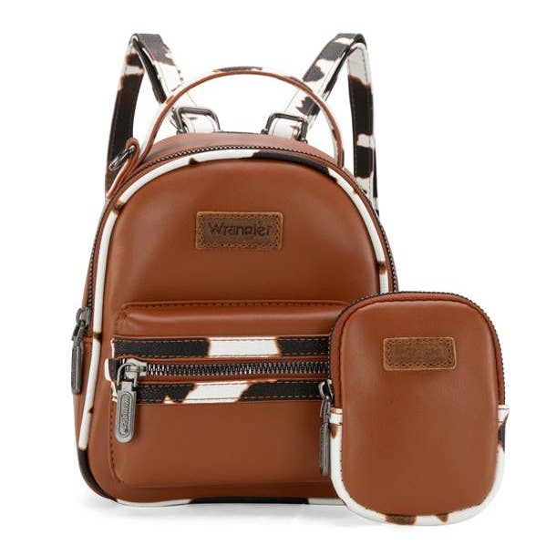 South End Clothing and Apparel L.L.C - Wholesale Backpack - Women's - Wrangler Cow Print Mini Backpack Set