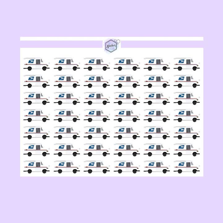 Foglio adesivo per camion di posta del servizio postale degli Stati Uniti USPS per la vendita all'ingrosso da parte di The Sticker Lab