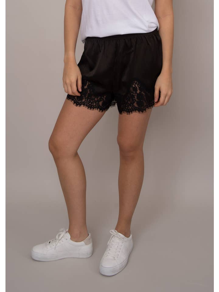 RD Style - Wholesale Shorts - Women's - SADIE SHORT W/ LACE TRIM- 43W194S5
