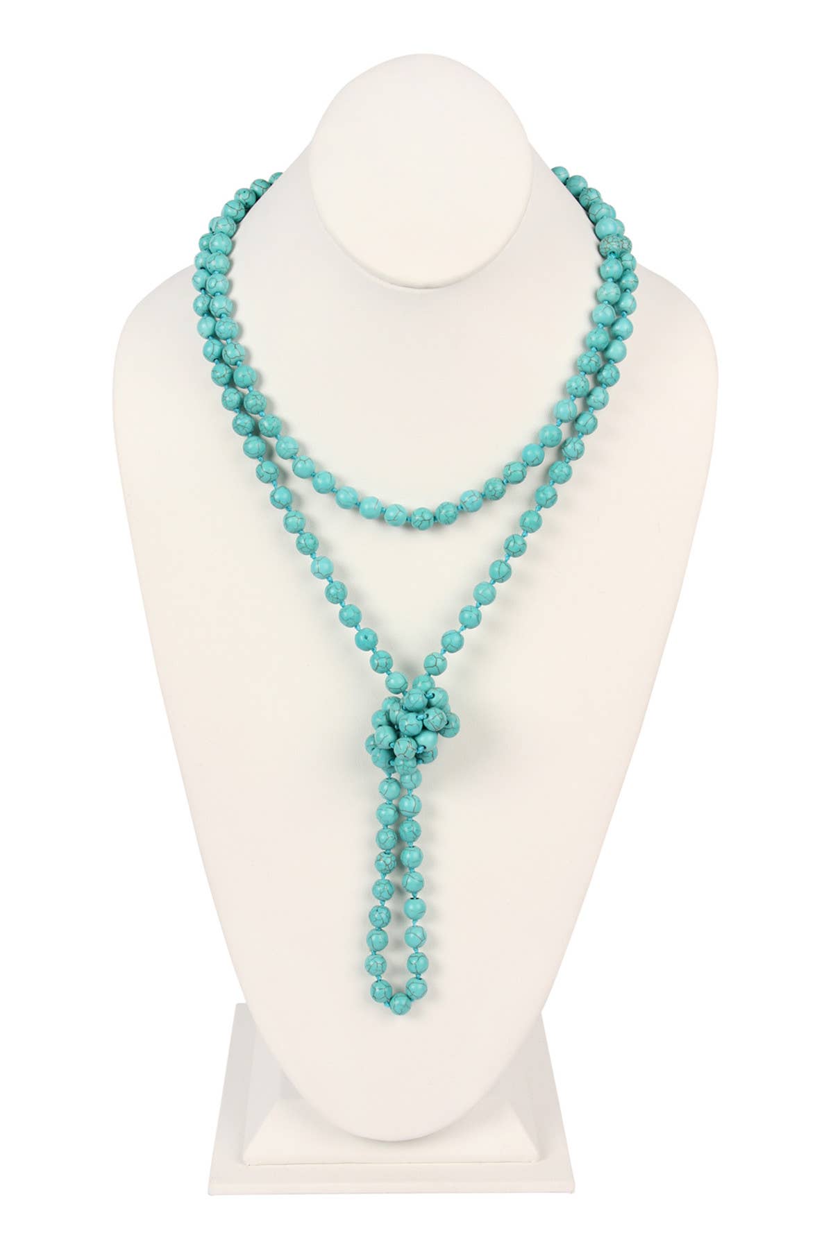 MYS Wholesale Inc - Wholesale Beaded/Pearl Necklace - Natural Stone Hand Knotted Long Necklace9
