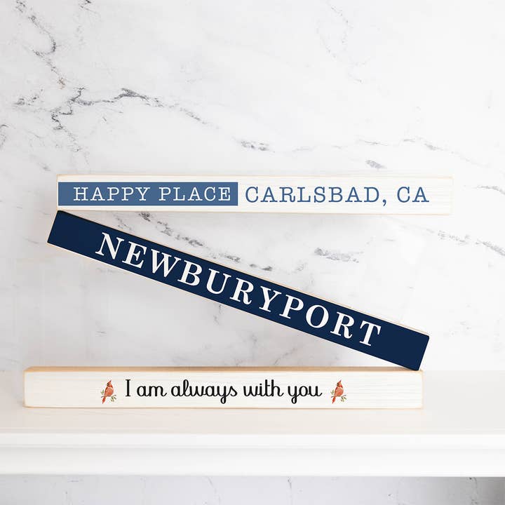 Rustic Marlin – wholesale Sign – Personalized Happy Place Skinny Sign2