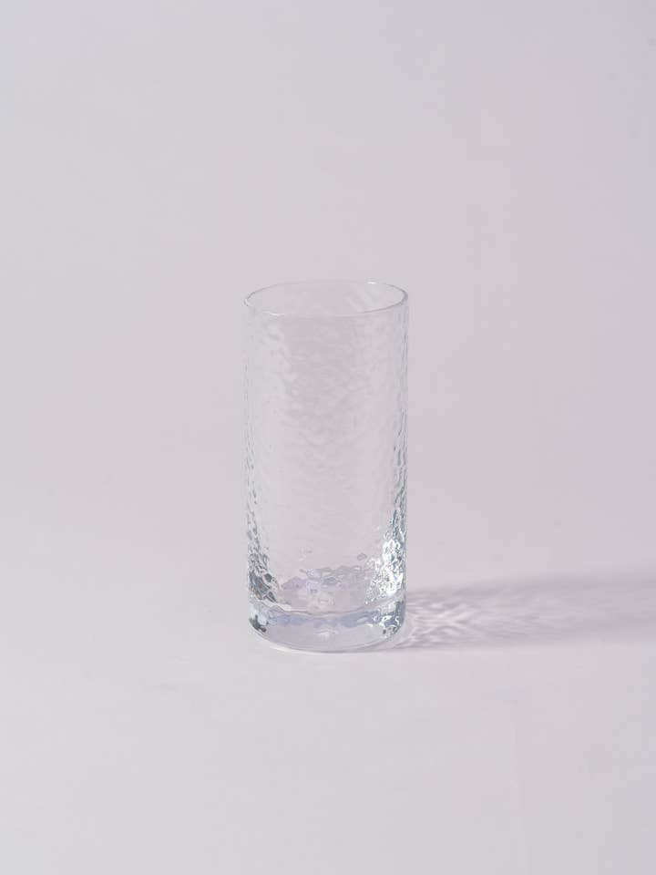 Hammered Tall Glass Clear for wholesale by LAKOLE