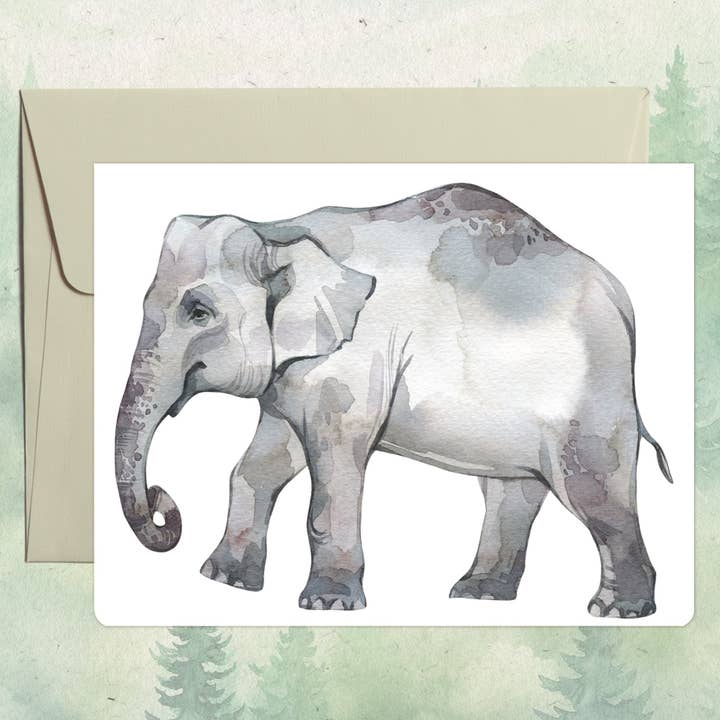 Handgjort indiskt elefant gratulationskort för wholesale av Soul Familiar