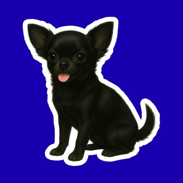 Designs by Mysh - Vente Autocollant - Autocollants de chien Chihuahua – Autocollant en vinyle aquarelle découpé, décalcomanie pour animaux de 3” durable pour ordinateur portable, bouteille d'eau, journal4