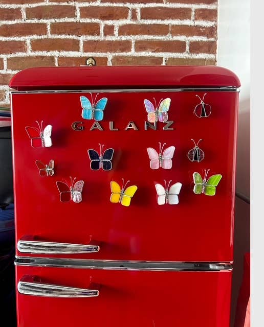 Stained glass stars and Talavera - Wholesale Suncatcher - Stained Glass Butterflies, Any color, with hoop or magnet5