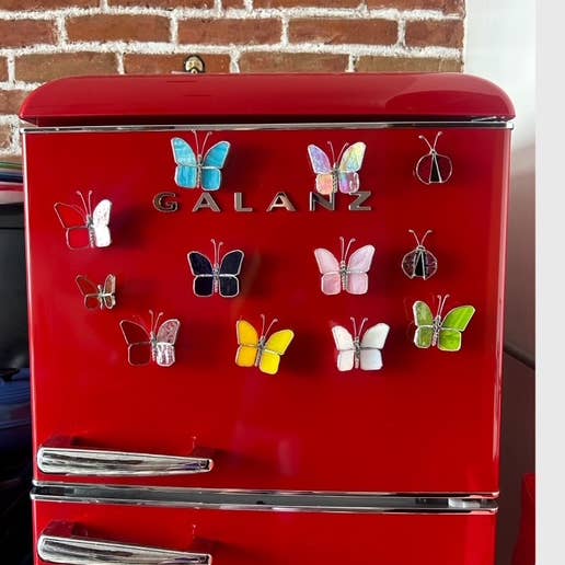 Stained glass stars and Talavera - Wholesale Suncatcher - Stained Glass Butterflies, Any color, with hoop or magnet5