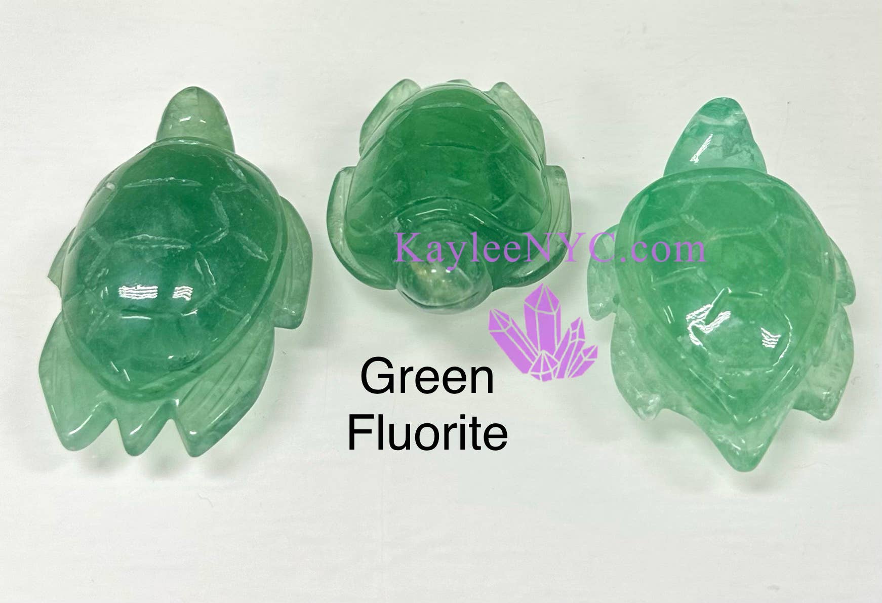KayleeNYC - Wholesale Spiritual Stone/Crystal - 2.5” Hand Carved Natural Crystal Sea Turtles5