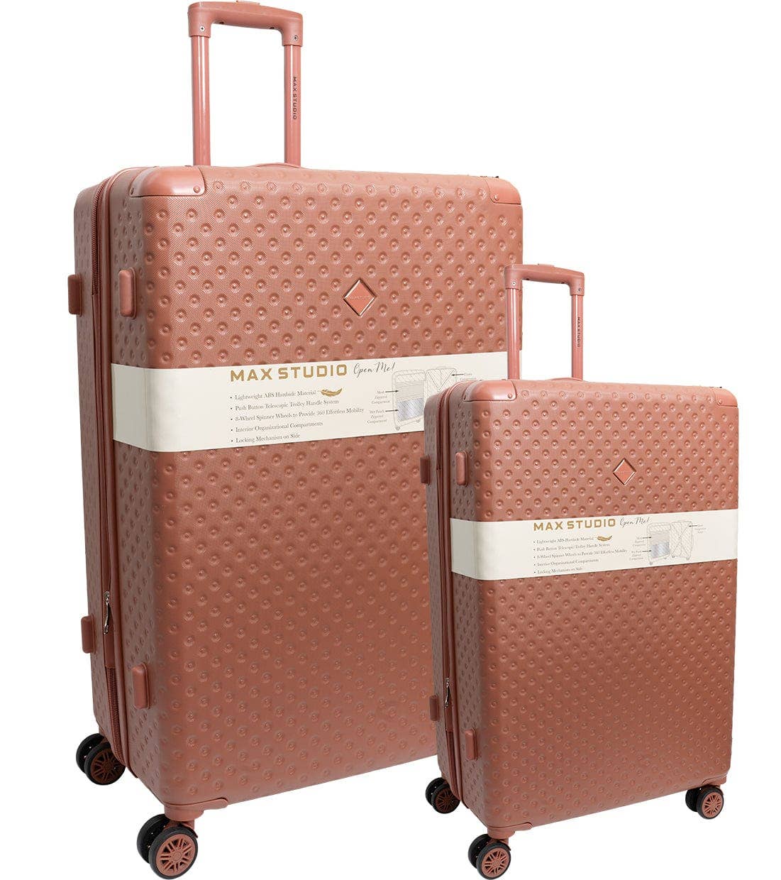 Magid - Wholesale Luggage - Max Studio Tonal Tufted ABS 2-Piece Hard-Sided Luggage Set26