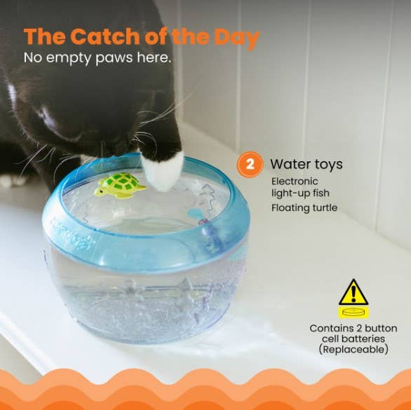 Pet Palette Distribution - Wholesale Pet Toy - Cat - Catstages Meow-Smerizing Fish Bowl Cat Toy Blue1