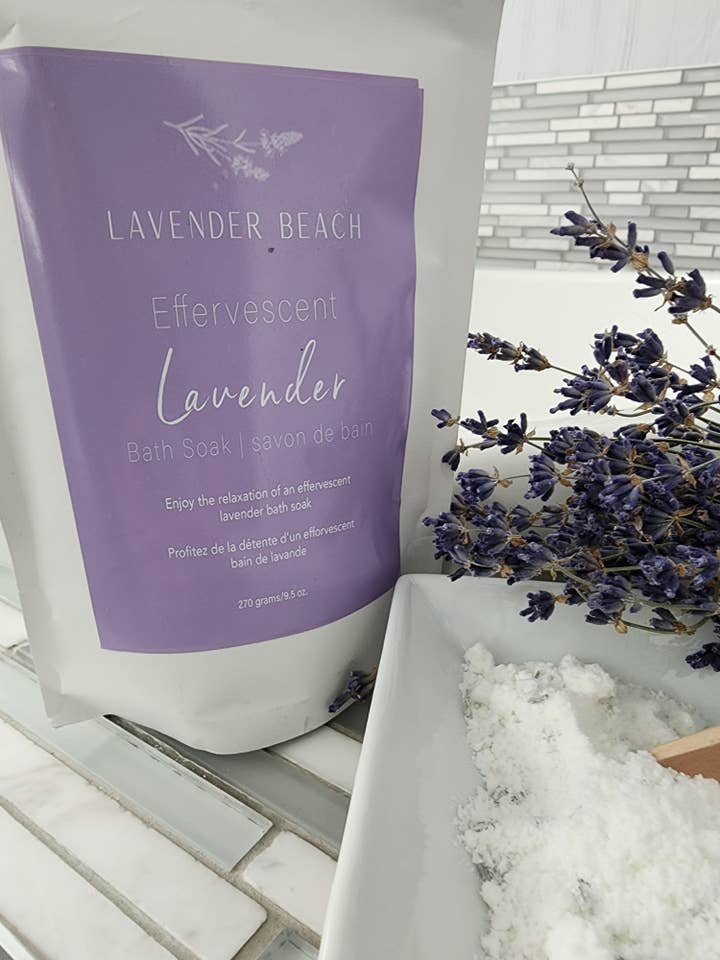 Fizzy Lavender Bath Soak for wholesale by Lavender Beach