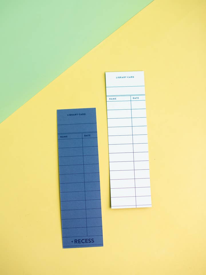 Bookmark : Library Card for wholesale by Recess Shop