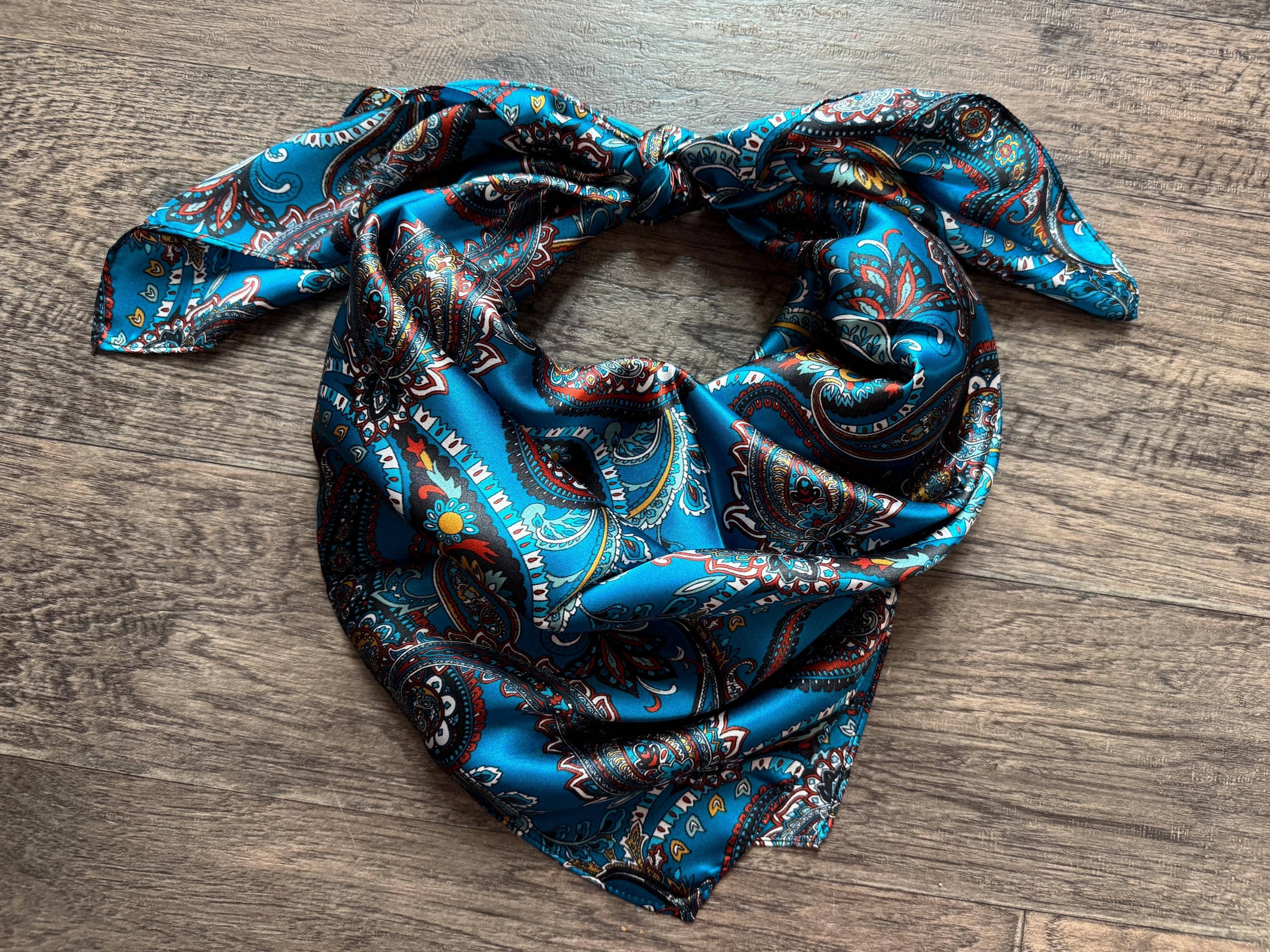 Double B Wild Rags - Venta al por mayor Bufanda - Mujer - 100% Seda Pañuelo Salvaje Clásico Cachemira Rojo Marrón Rosa Negro Púrpura Azul de Double B Wild Rags8