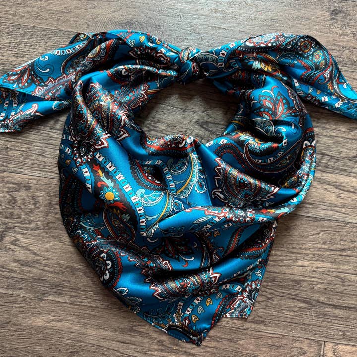 Double B Wild Rags - Wholesale Scarf - Women's - 100% Silk Wild Rag Classic Paisley Red Brown Pink Black Purple Blue by Double B Wild Rags8