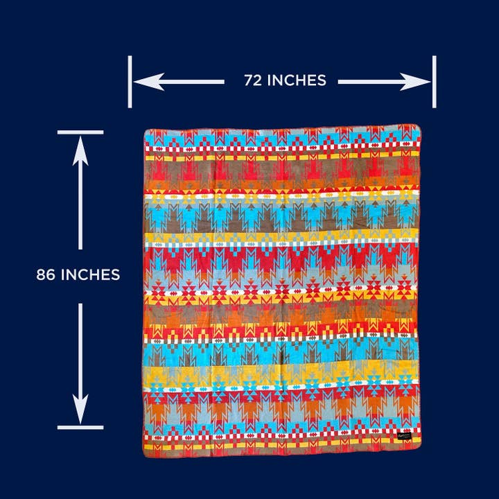 Beacon Blankets Southwestern Wigwam Native American Design Premium Thick Plush Cotton Blend Blanket/Throw for wholesale by Southern Textiles