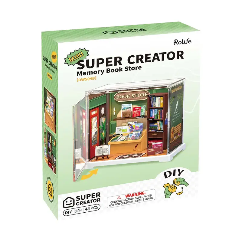 Robotime - Wholesale DIY Craft Kit - DWS04B Rolife Memory Book Store DIY Miniature House4