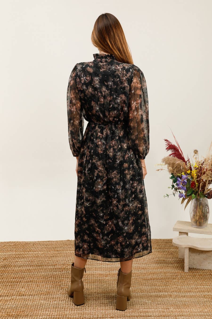 MOOYA - Wholesale Dress - Women's - Flowy long dress with gradient print - M211-111