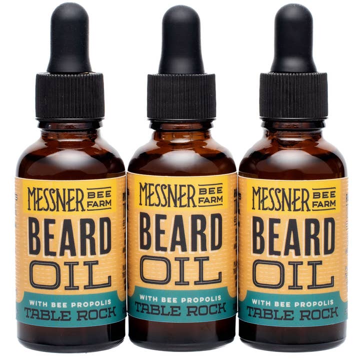 Aceite para Barba - Table Rock - Hecho con Cera de Abeja, Propóleo y Lanolina para venta al por mayor de Messner Bee Farm