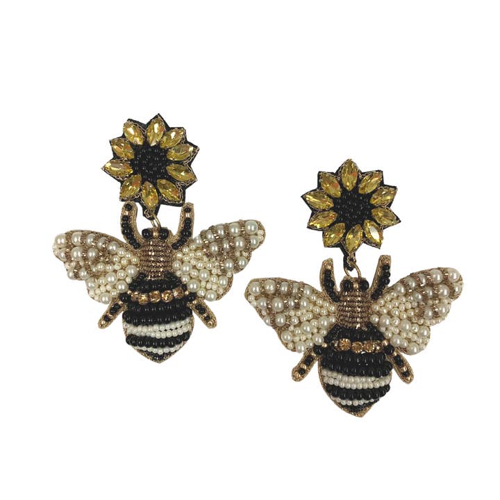 Bumblebee Earrings for wholesale by Allie Beads