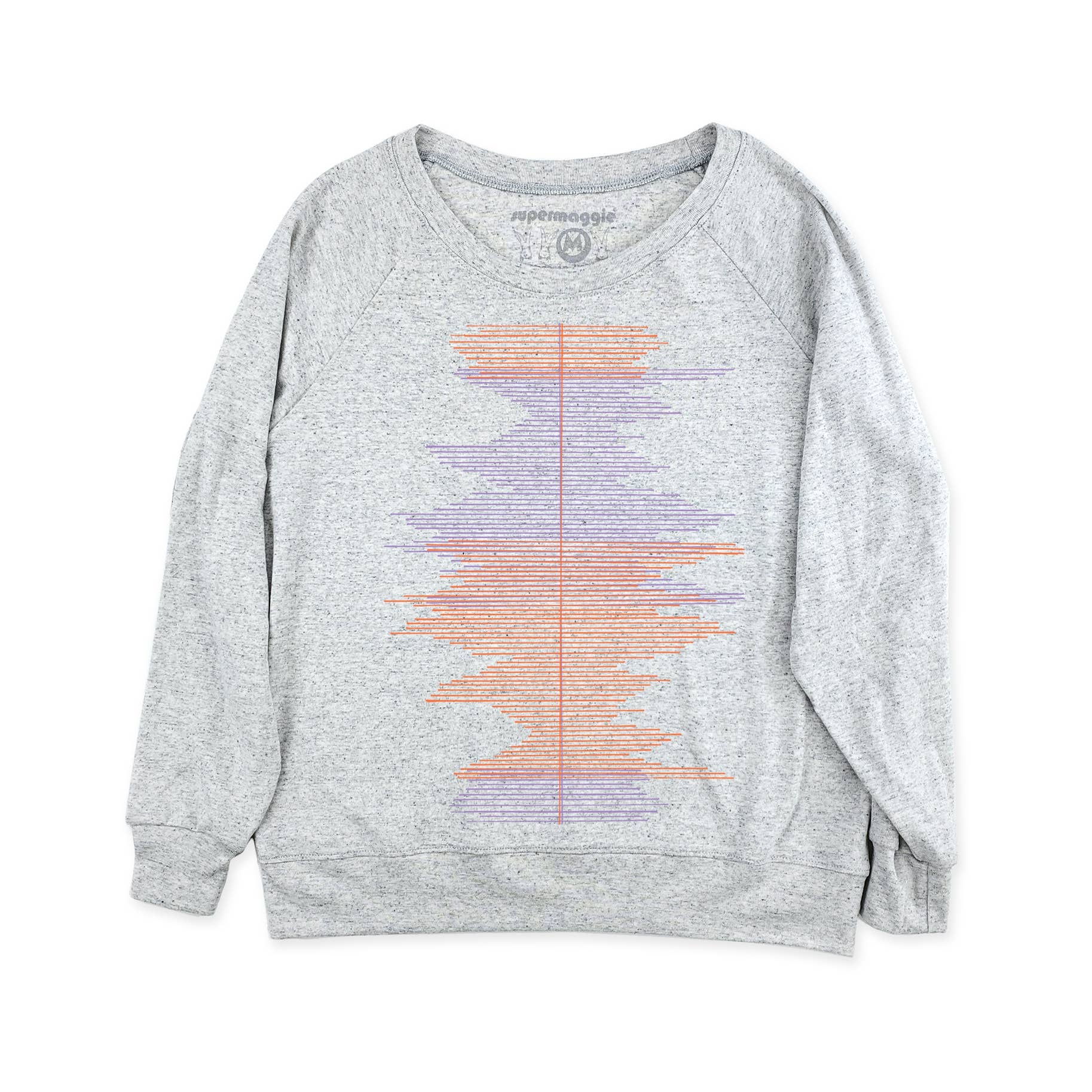 Supermaggie @ Faire - Wholesale Graphic Sweatshirt - Women's - Horizontal Lines Pia Tri Blend Pullover4