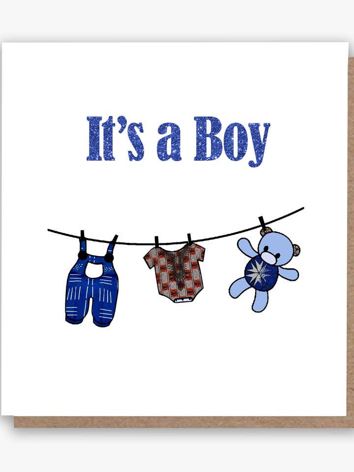 Ankara New Baby Boy Greeting Card! π©΅ for wholesale by All Shades