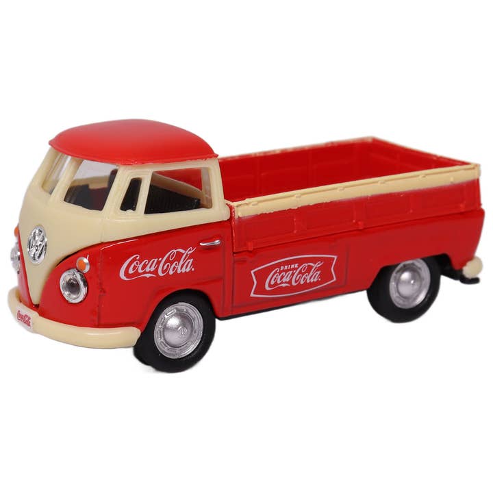 Motor City Classics, Inc. - Wholesale Decorative Tabletop Object - 1:72 Scale Coca-Cola 1962 VW T1 Pickup Diecast Model