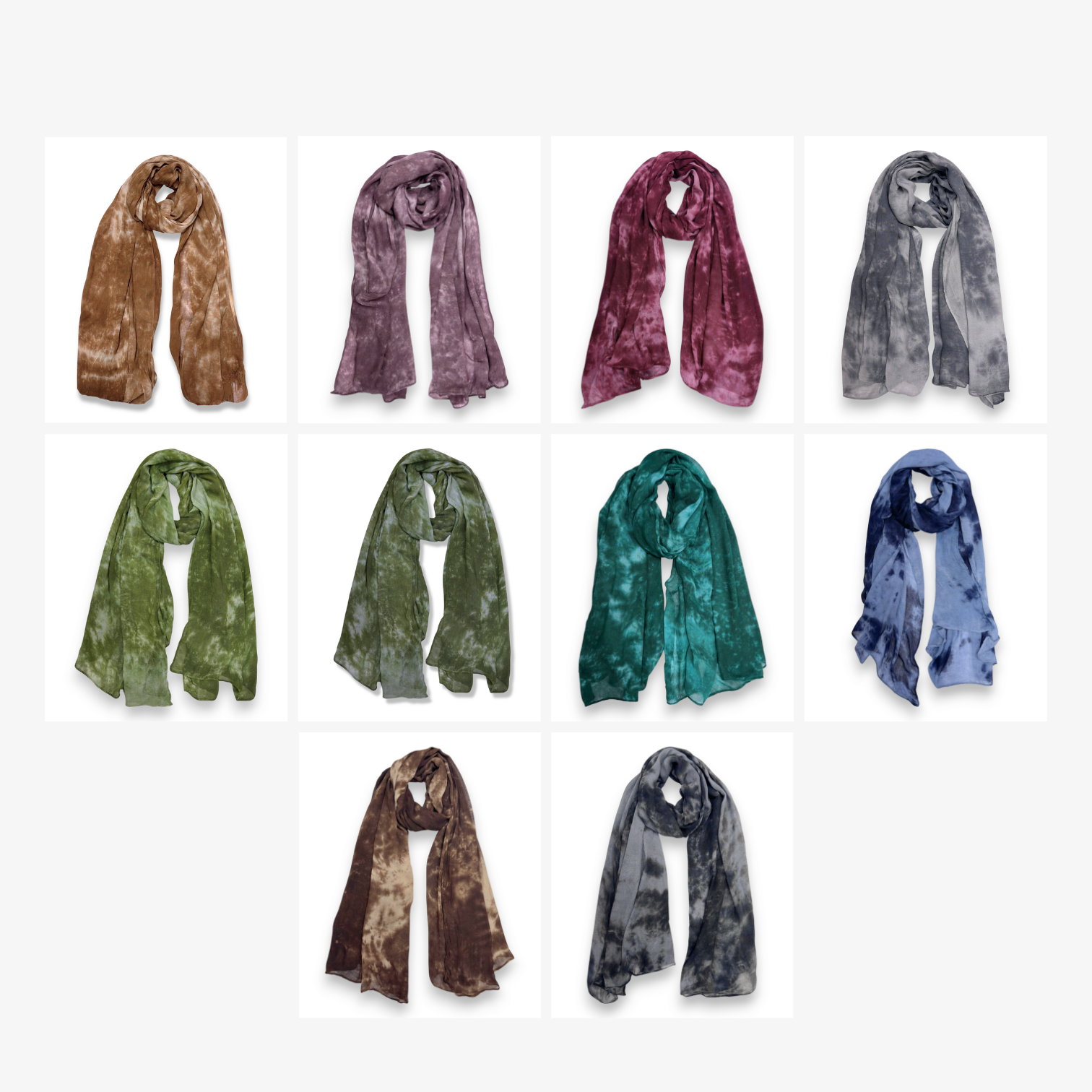 Lili Scarves (US Duty Free) - Wholesale Scarf - Women's - Pure Modal Tie Dye Print Scarf21