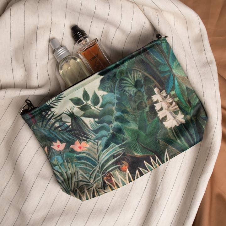 Grande pochette cosmetica Henri Rousseau « Jungle » per la vendita all'ingrosso da parte di Pitextile