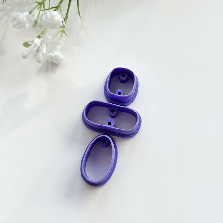 Tera Clay – Großhandel Bastelwerkzeug – Pebbles #3 mit Bohrführungen, Fimo Cutter2