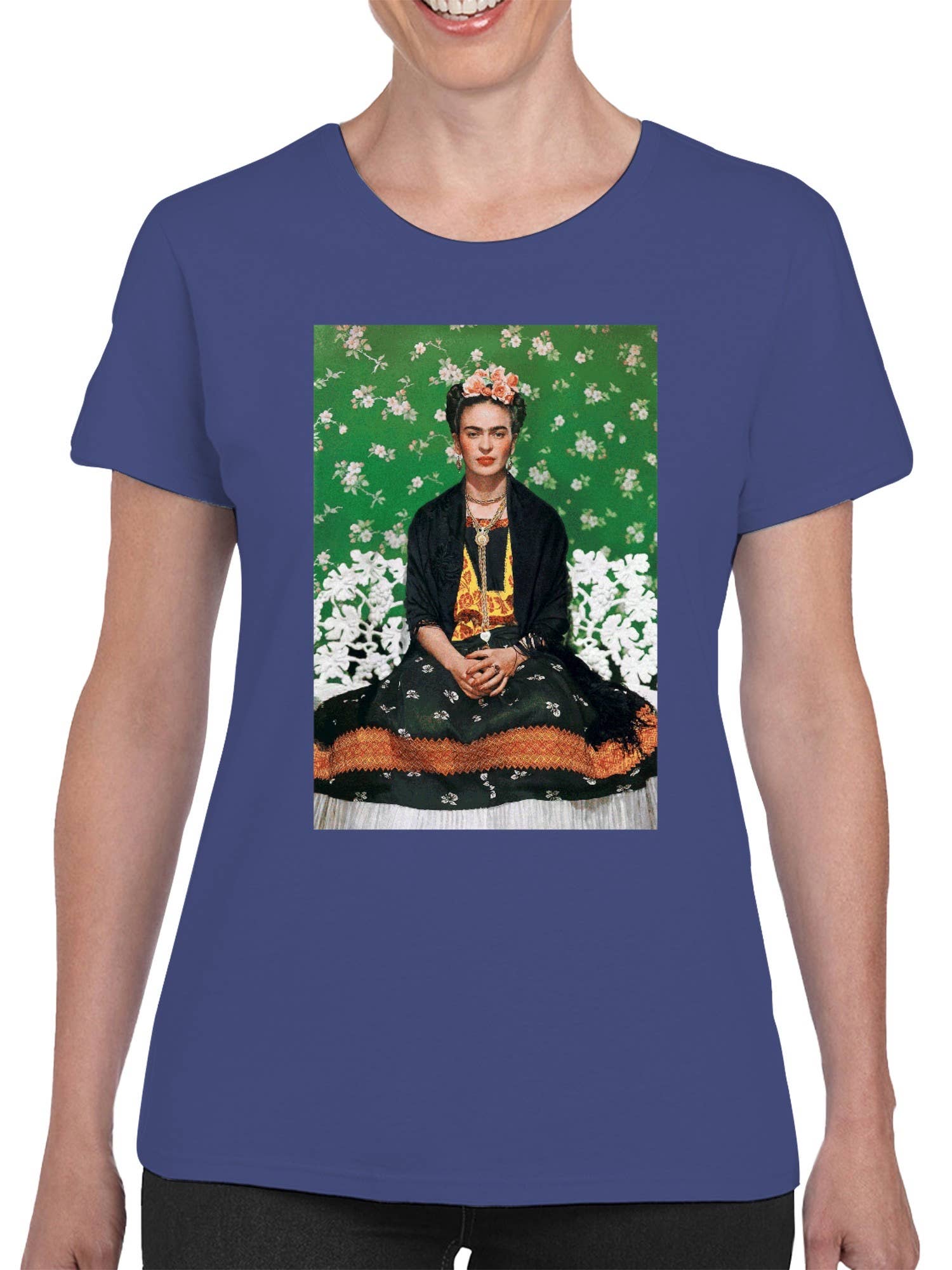 Swift Retail - Wholesale T-Shirt (Graphic) - Women's - Vibrant Portrait with Floral Background  Women's T-Shirt5