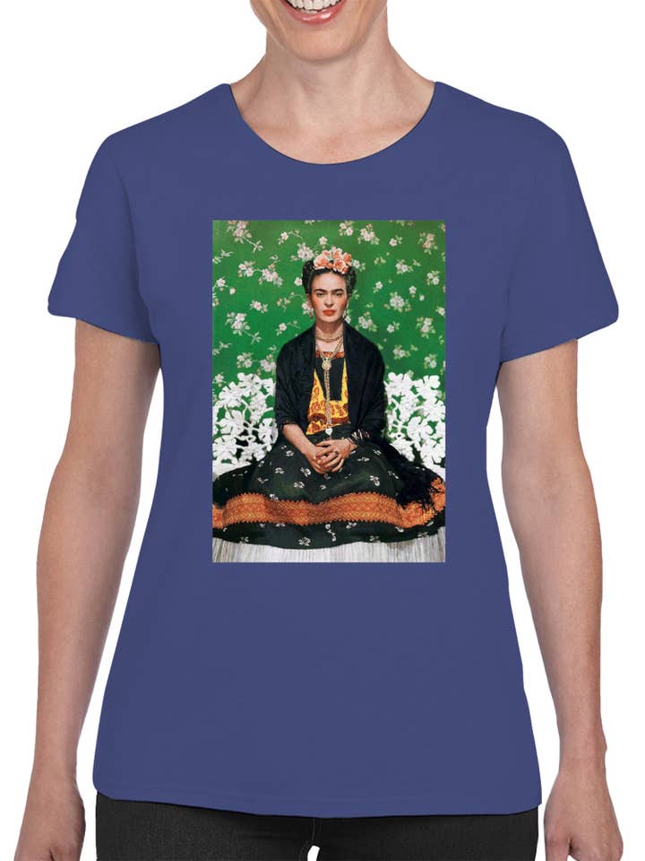 Swift Retail - Wholesale T-Shirt (Graphic) - Women's - Vibrant Portrait with Floral Background Women's T-Shirt5