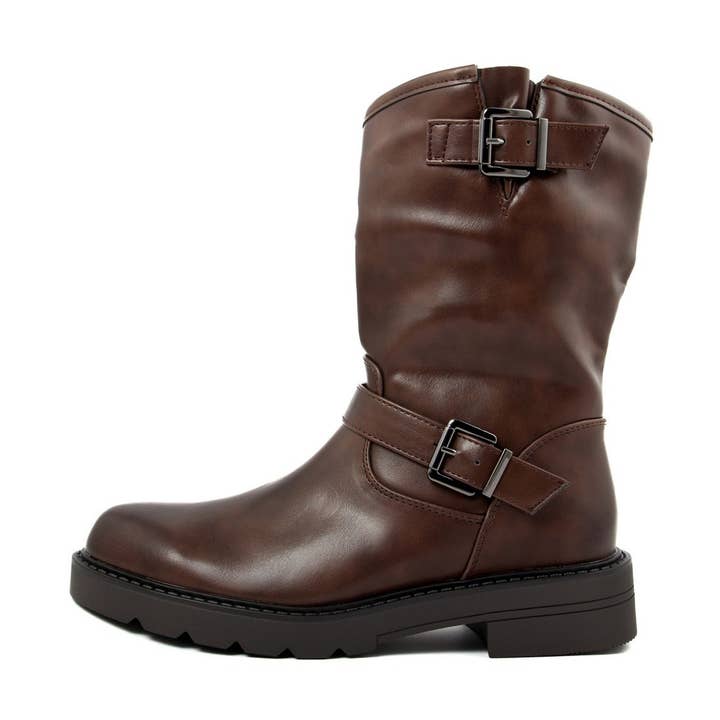 Women's Boots color Brown - FAM_X779_COFFEE_BIS for wholesale by fashion attitude