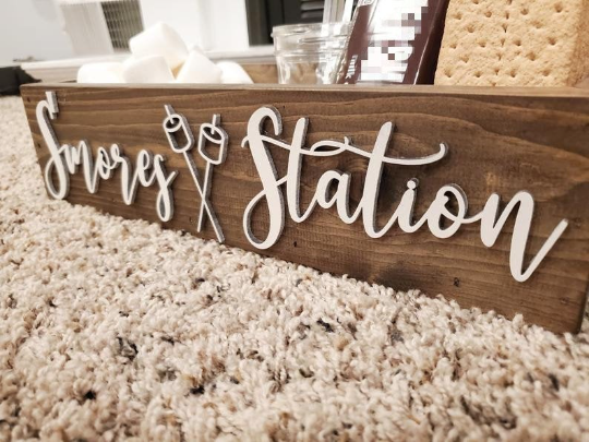 TJSCUSTOMFURNITURE - Vente Outil de gril pour l'extérieur - Boîte de station 3D Smores - Smores Box - Station de camping2